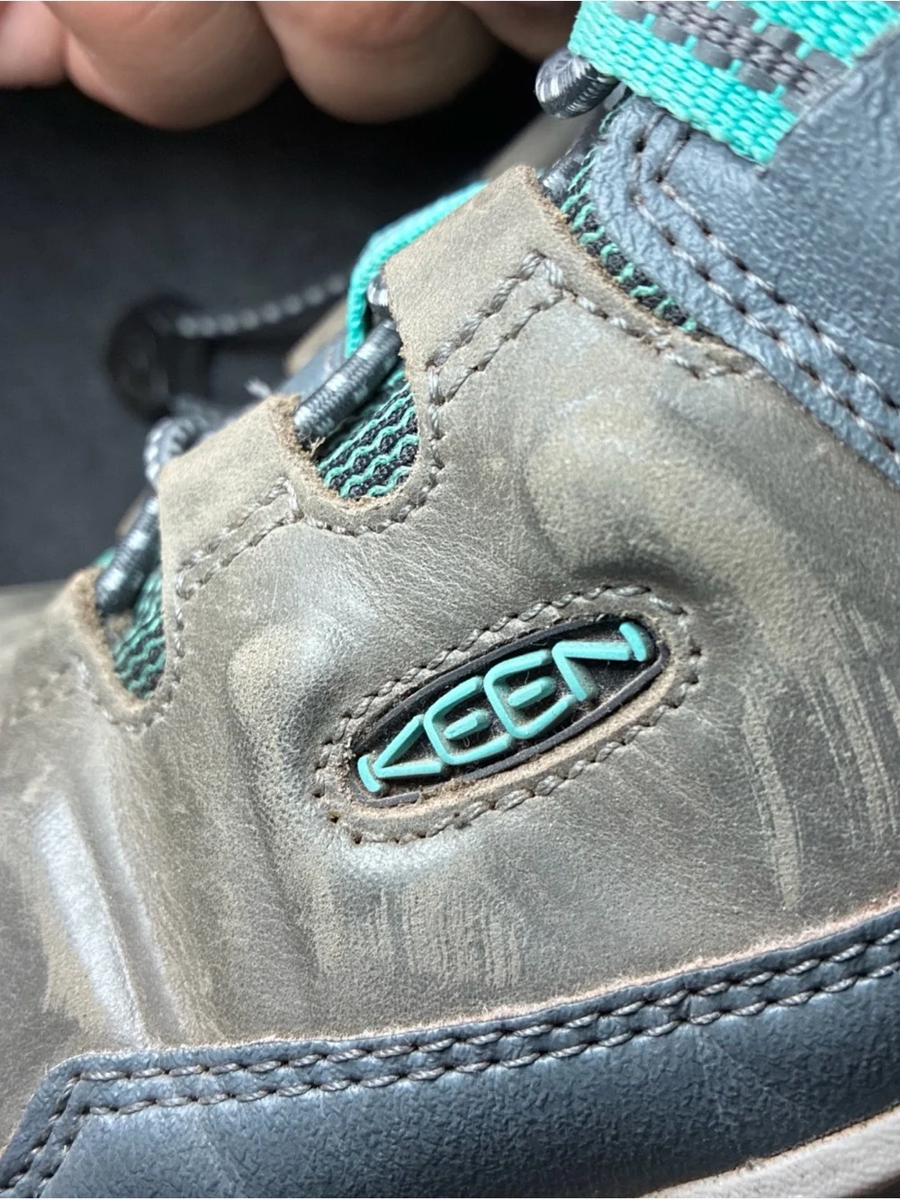 Keen Kids Brown and Teal Trail Hiking Boots